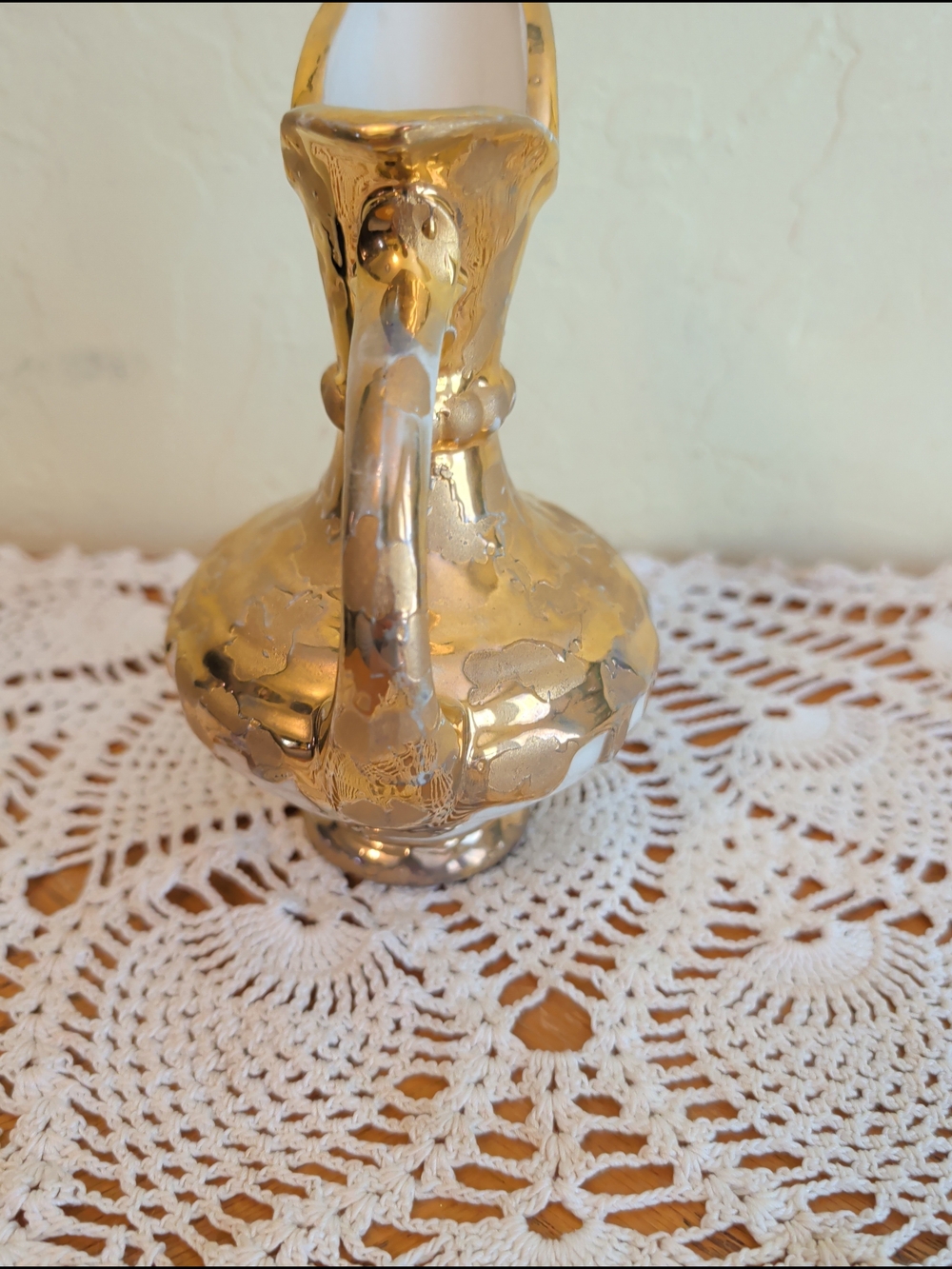 Gold Ceramic Decorative Vase and Bowl Set - Picture 5 of 13